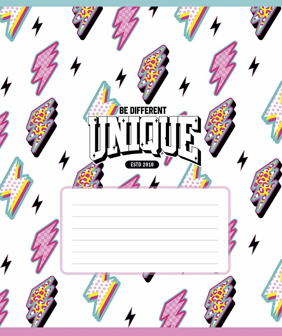 Зошит уч. "Школярик" 24арк.== /3527L/ "I'm unique" глітер (дівчинка) (25/200)