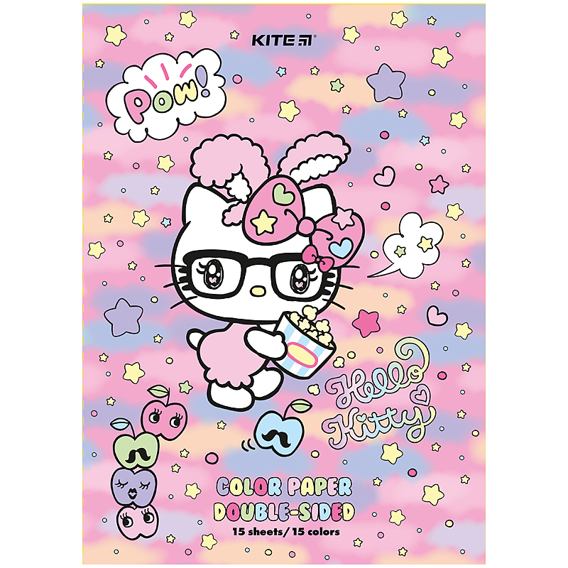 Colored paper "Kite" /HK24-250/ double-sided A4/(15 sheets/15 rolls) Hello Kitty (1/50)