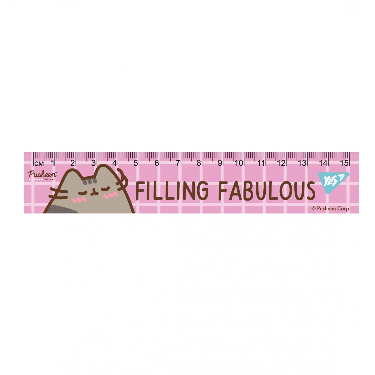 Ruler 15cm "YES" /370655/ "Pusheen" (1/20/100)