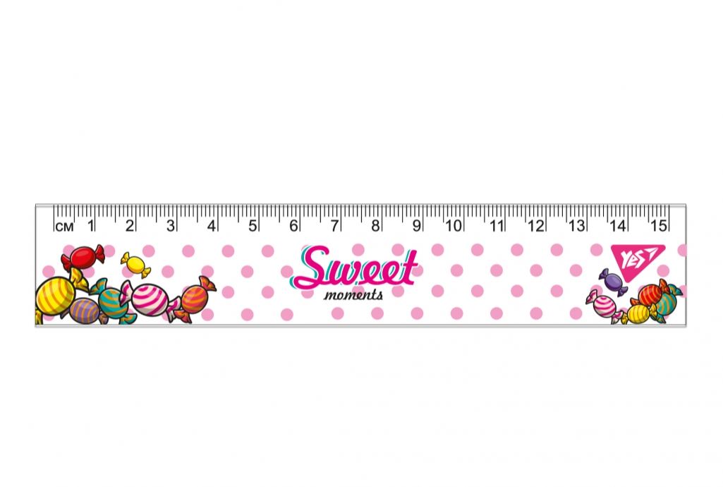 Ruler 15cm "YES" /370662/ "Sweet Cream" (1/20/100)