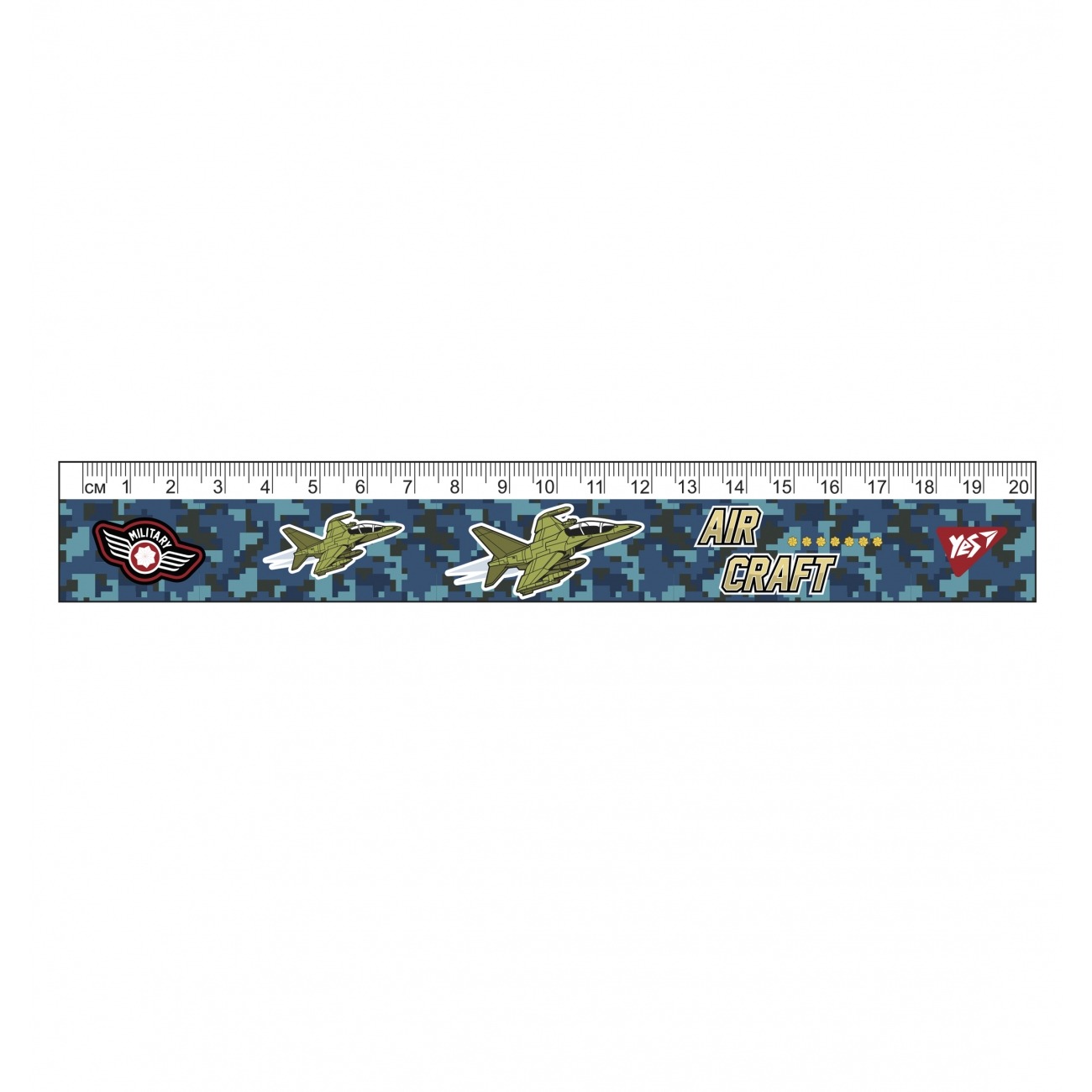 Ruler 20 cm "YES" /370668/ "Military" (1/20/100)