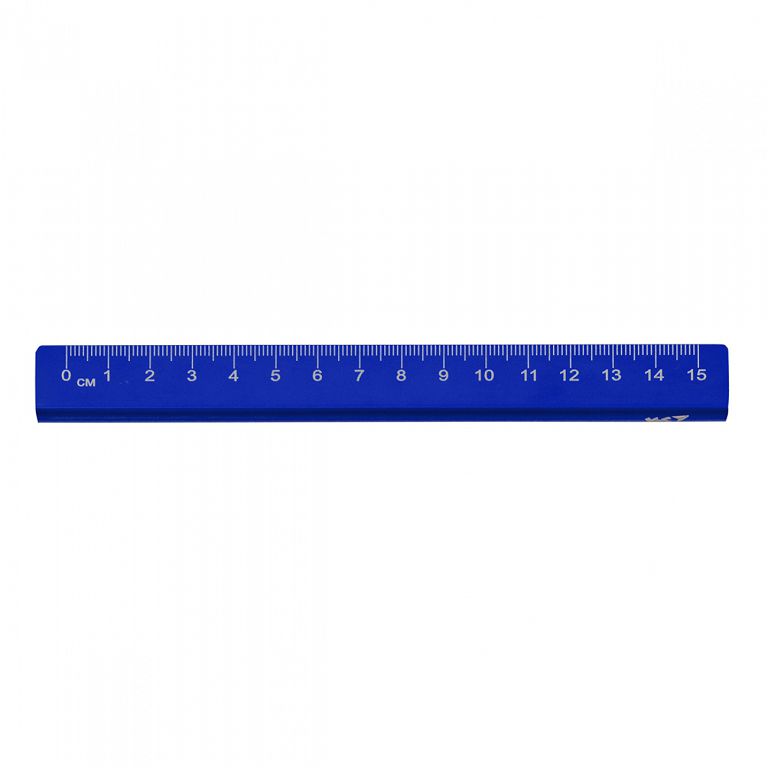 Metal ruler 15 cm "YES" /370558/ "Triangle" dark blue (1/12/36/720)