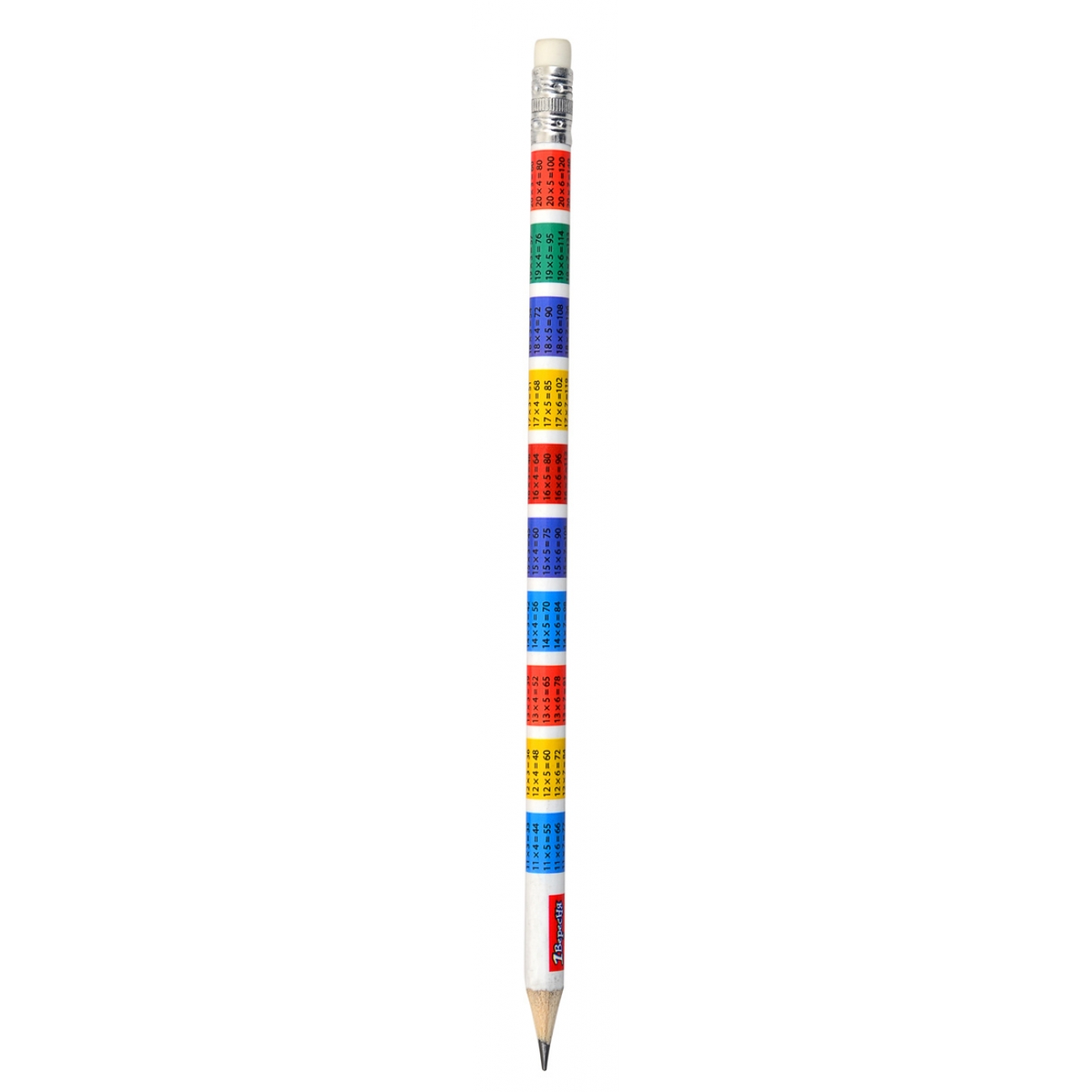 Pencil pr."1B"/280478/ "Multiplication table after 10" HB from rubber. 36 pieces/tube (sharpened) (36/360/2160)