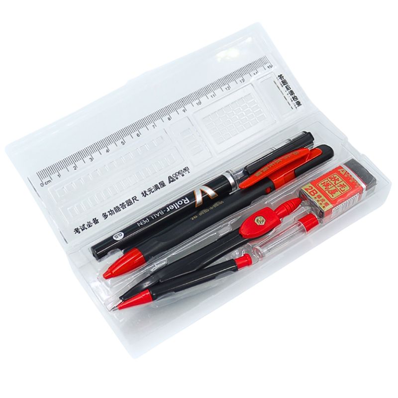 Kitchen set "AODEMEI" /K58/ 7 items (compass, ruler, pencil case, slate, eraser, pen) (1/12)