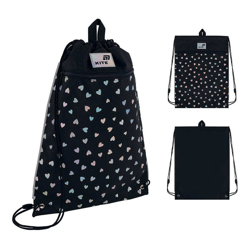 Сумка для взуття "Kite" /K26-601M-14/ 601M Black&Silver (1/10)