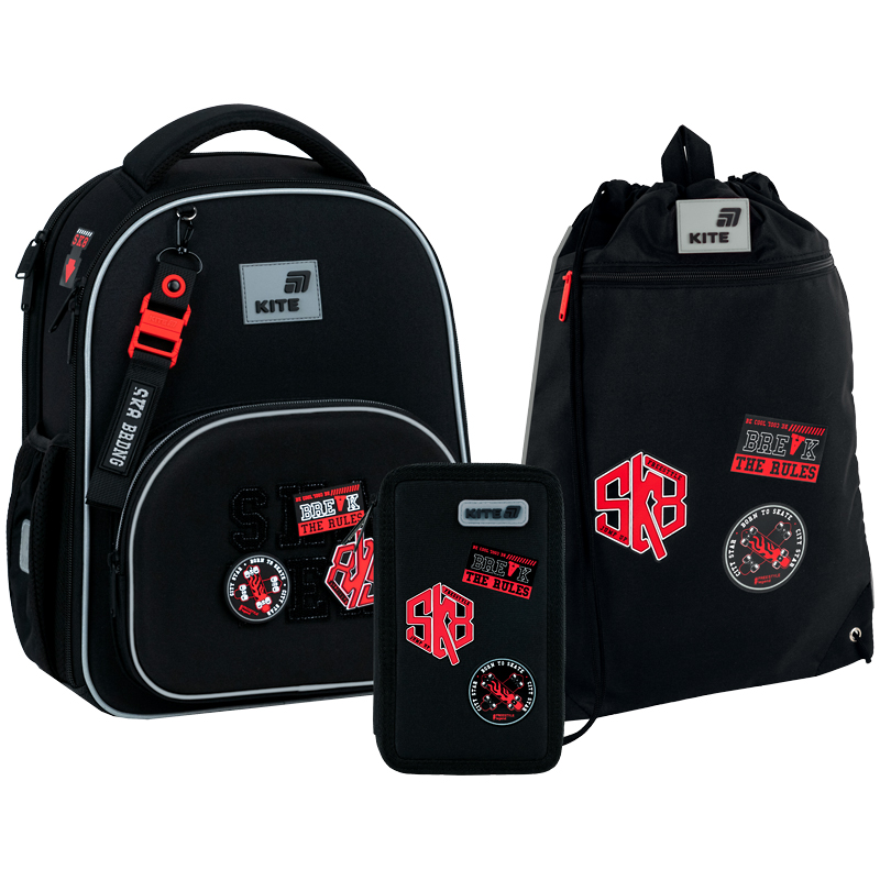 "Kite" set /SET_K26-556M-5/ backpack + pencil case + shoe bag 556 Break the Rules (1/4)