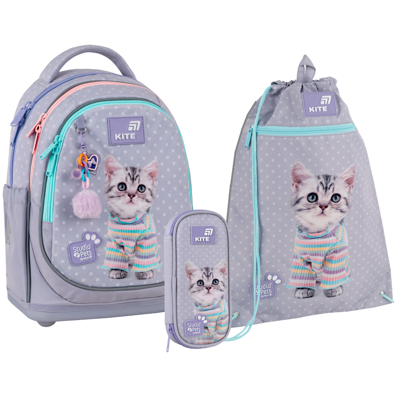 Set "Kite" /SET_SP26-724S/ backpack + pencil case + shoe bag 724 Studio Pets (1/6)