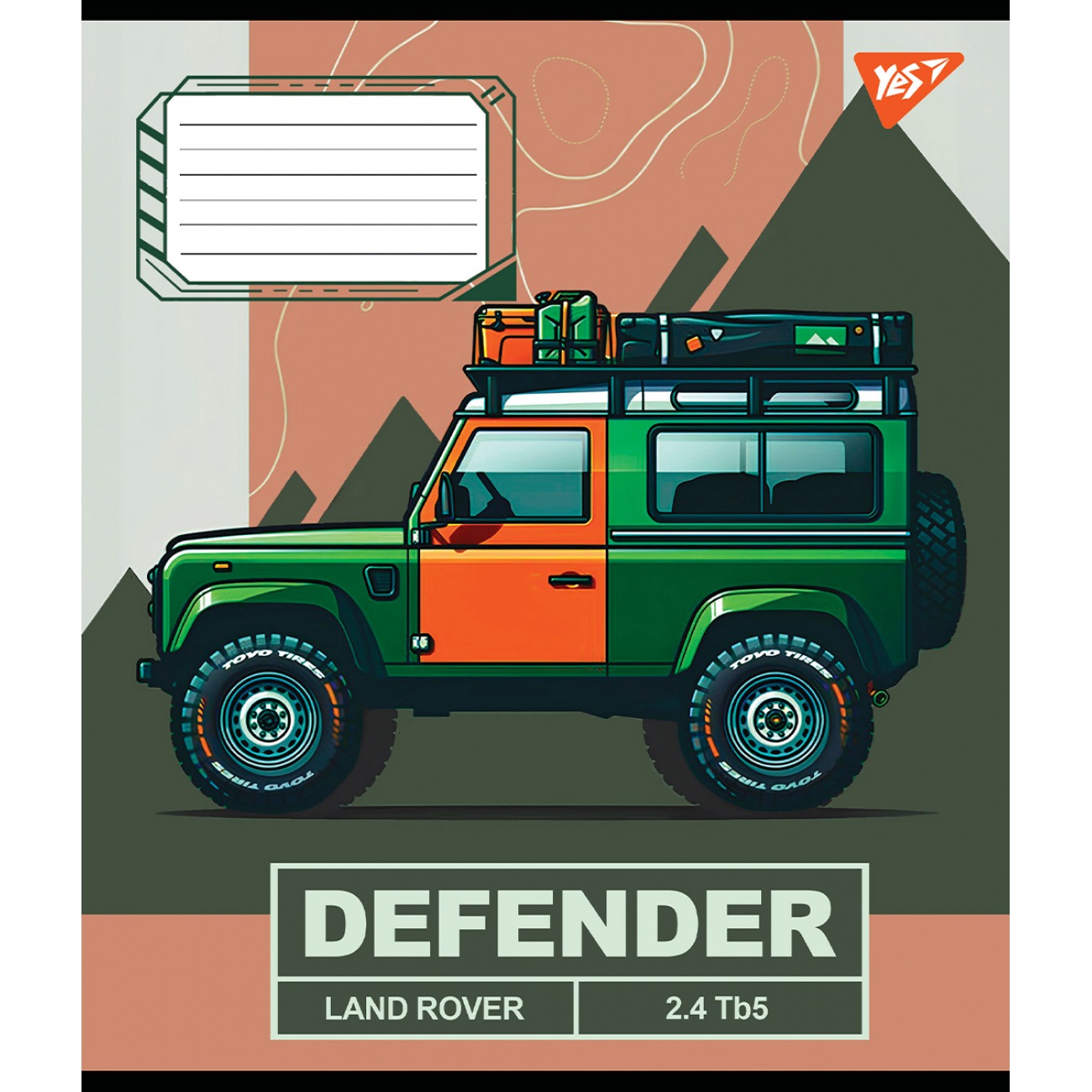 Student's notebook "YES" 48 sheets # /767372/ "Off road vehicle" (10/200)