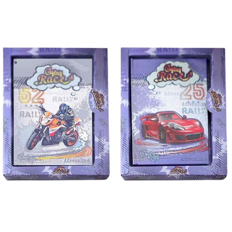 Notebook A6 "Kidis" /6040/ with glitter, in a thin box, "Crazy Race" (1/108)
