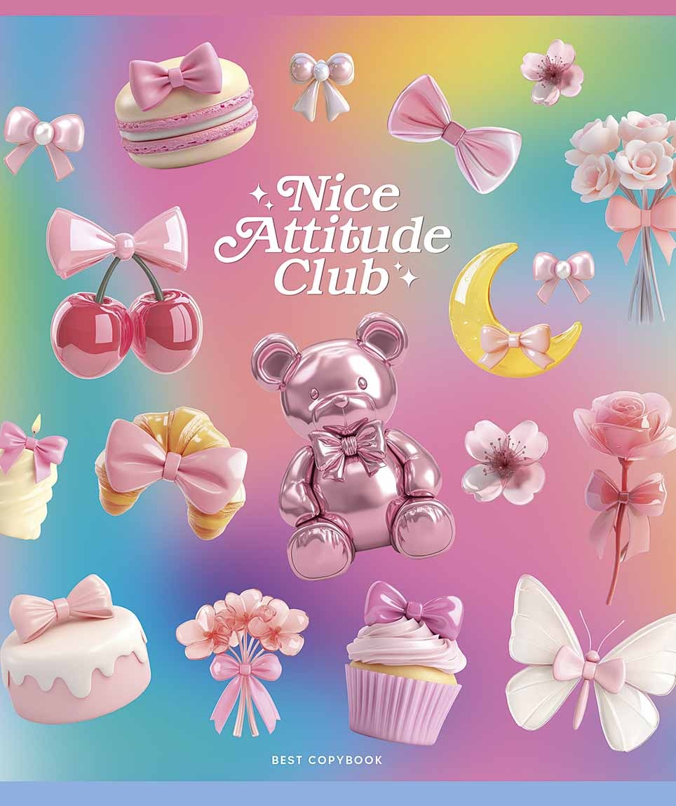 Student's notebook "Star" 36 sheets == /3525L/ "Nice Attitude Club" UV varnish (girl) (20/160)