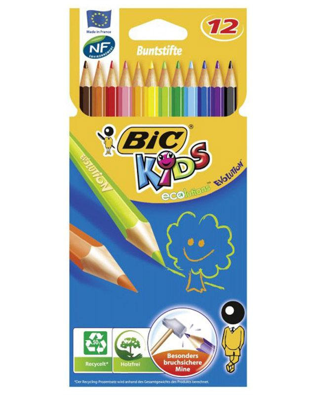 Олівці кольорові "BIC" 12 кол. /82902914/963/ Kids Evolution (12/144)