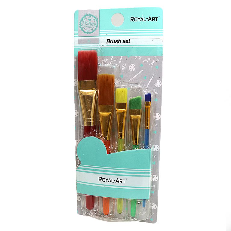Set of brushes "JO" nylon /K1186/RA-2149/ 5 pieces "Children's" flat (1/12/72)