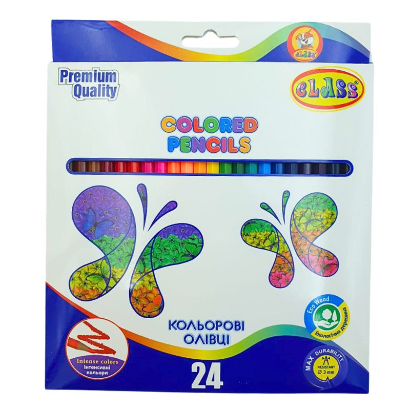 Colored pencils "CLASS" 24 pcs. /1624/3/ PREMIUM (1/6/120)