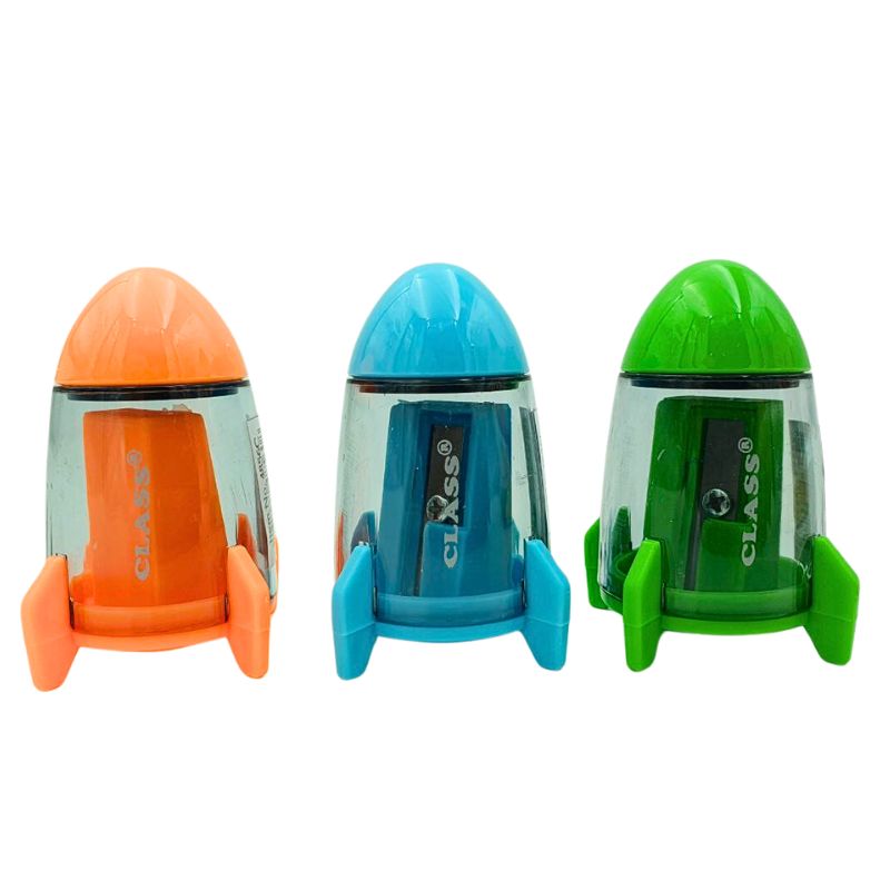Sharpener "CLASS" /4856С/ with Spaceship container, mix, in display (24)