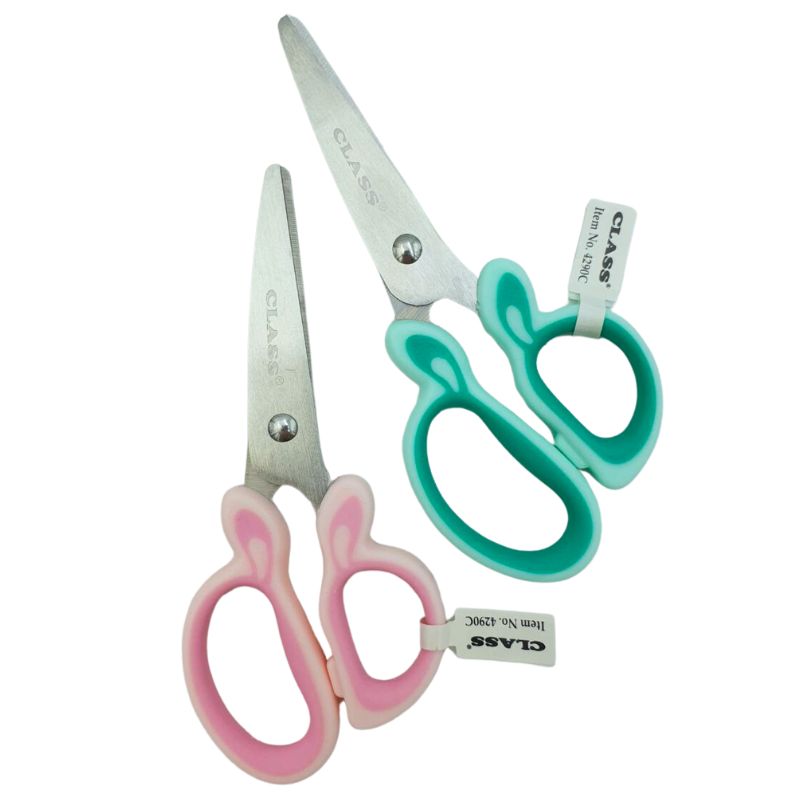 CHILDREN'S Scissors "CLASS" /4290C/ SOFT ERGO, rubber. handles, 13 cm, mix, in display (24)