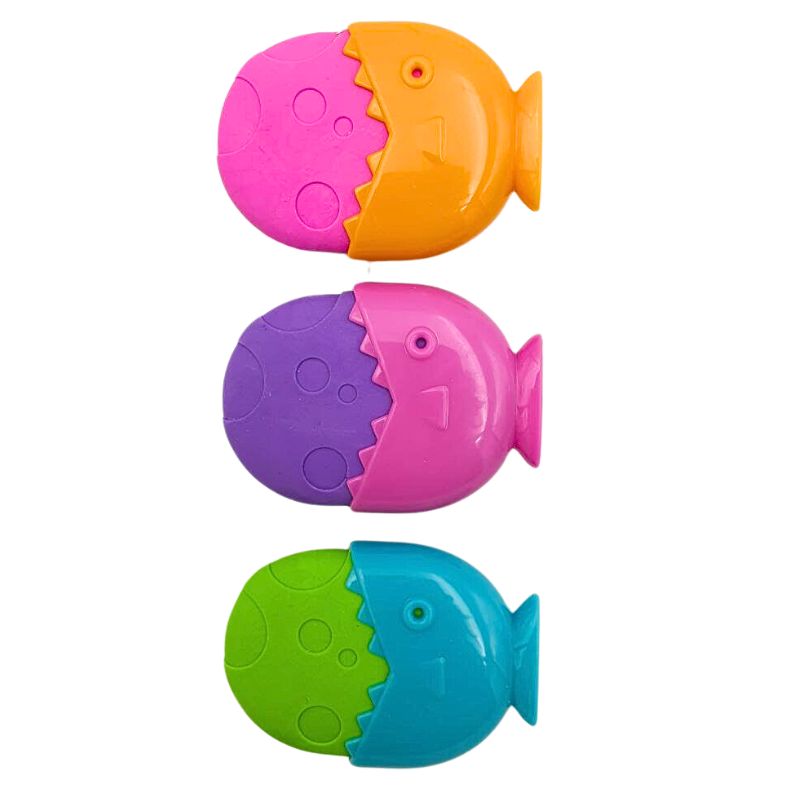 Eraser "CLASS" /4987C/ with holder, Piranha, in display, mix (12)