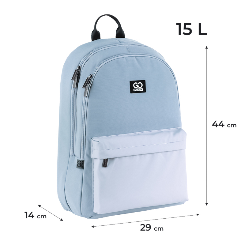 Backpack "GoPack" /GO25-140L-2/ Education Teens 140 gray-blue (1/10)