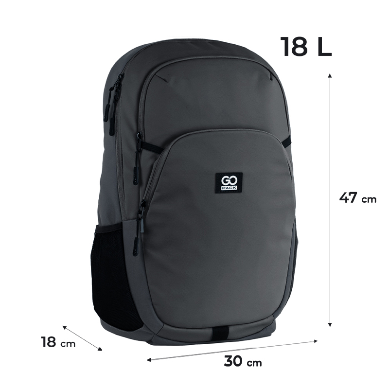 Backpack "GoPack" /GO25-185L-1/ Education Teens 185 dark gray (1/10)
