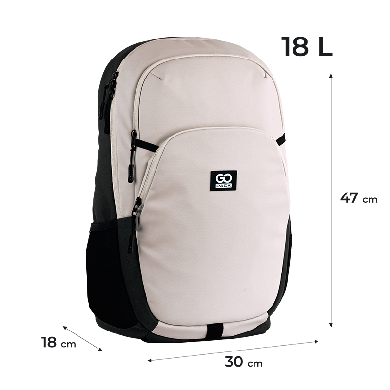 Backpack "GoPack" /GO25-185L-3/ Education Teens 185 beige (1/10)