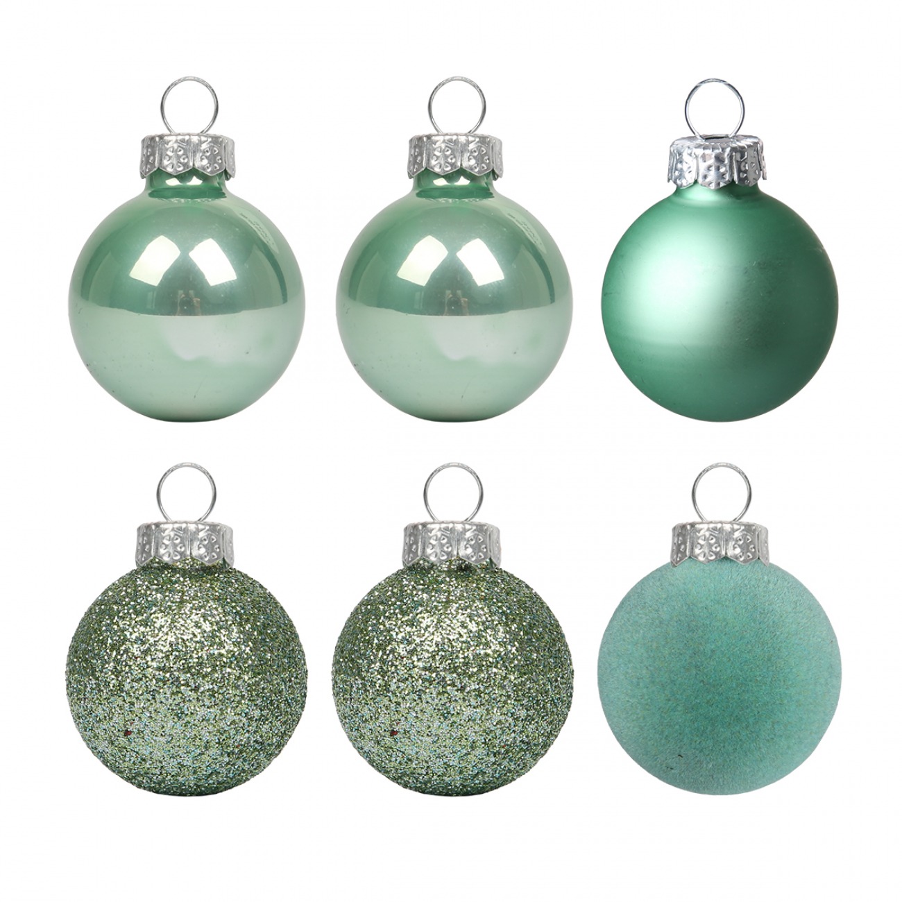 Set of Christmas balls "Yes! Fun" /975127/ plastic d- 8cm, 6 pcs in a tube, menthol