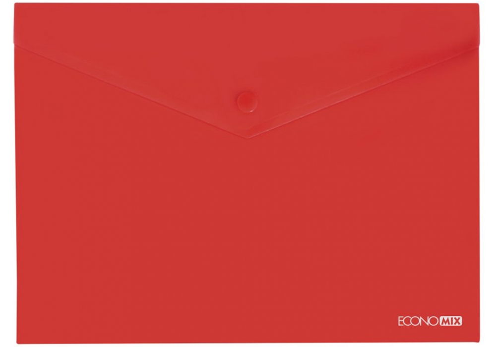 Button-envelope folder B5 "ECONOMIX" /E31302-03/ 180 μm, texture "gloss", red (12/180)