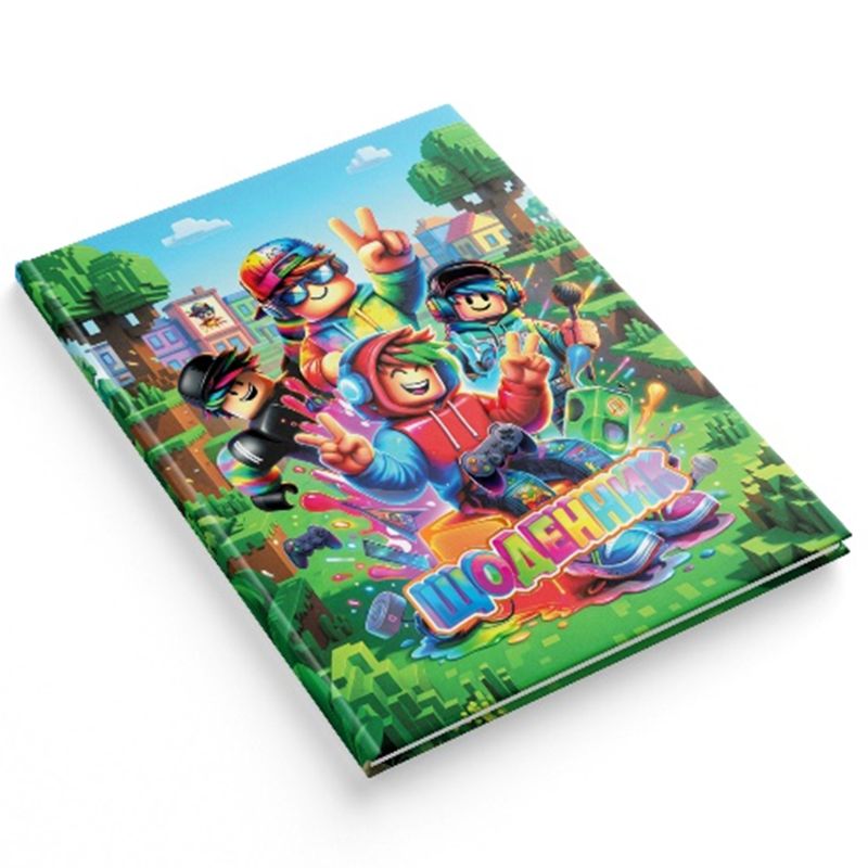 School diary "Soft Touch" TV broadcast. /1В3548/ select UV varnish, embossing "Roblox" (1/20)