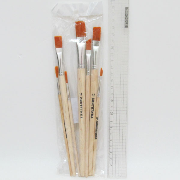 Set of brushes "JO" nylon /1686/ 7 flat (1/35)