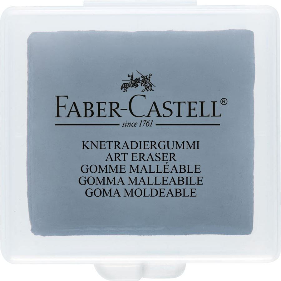 Гумка "Faber-Castell" /127220/ 7020-18 "КЛЯЧКА" СІРА, у пласт. коробці (18)