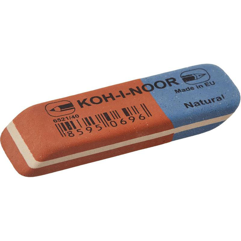 Гумка "Koh-i-Noor" 6521/40 "Blue Star" комбінована, з натурального каучуку, 40шт (1/8)