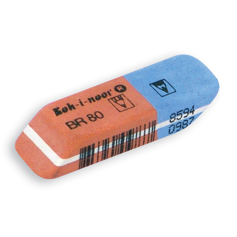 Гумка "Koh-i-Noor" 6521/80 "Blue Star" комбінована, з натурального каучуку, 84шт (1/8)