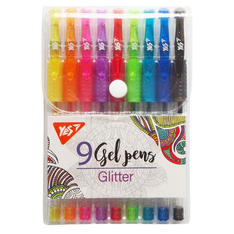 Set of gel pens "YES" 9 pcs. /420431/ "Glitter" (1/12/144)
