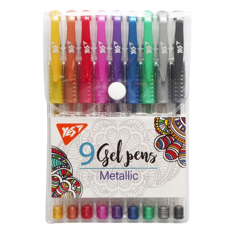 Set of gel pens "YES" 9 pcs. /420433/ "Metallic" (1/12/144)