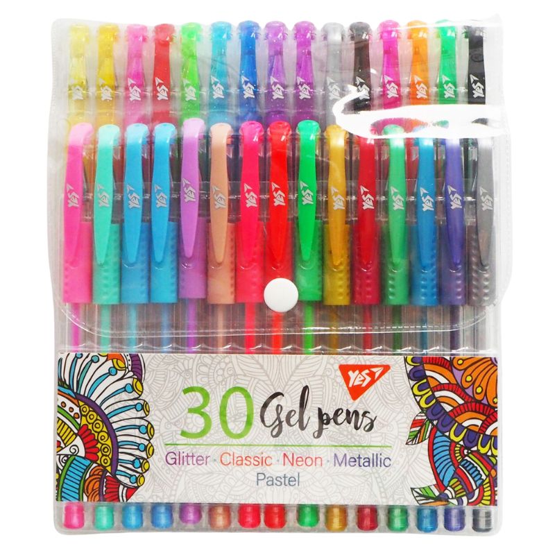 Set of gel pens "YES" 30 pcs. /420435/ (1/12/48)