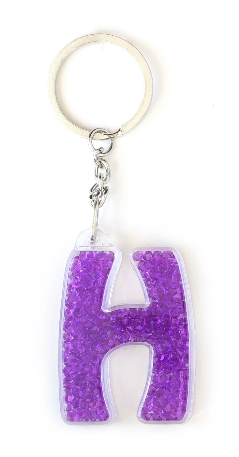 Keychain "YES Weekend" /554284/ letter "H" Lilac (1/50/200)