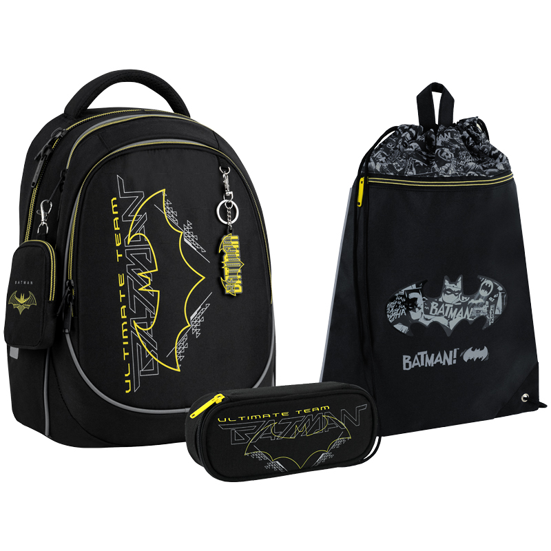 "Kite" set /SET_DC26-700M/ backpack + pencil case + shoe bag 700 DC Batman (1/6)
