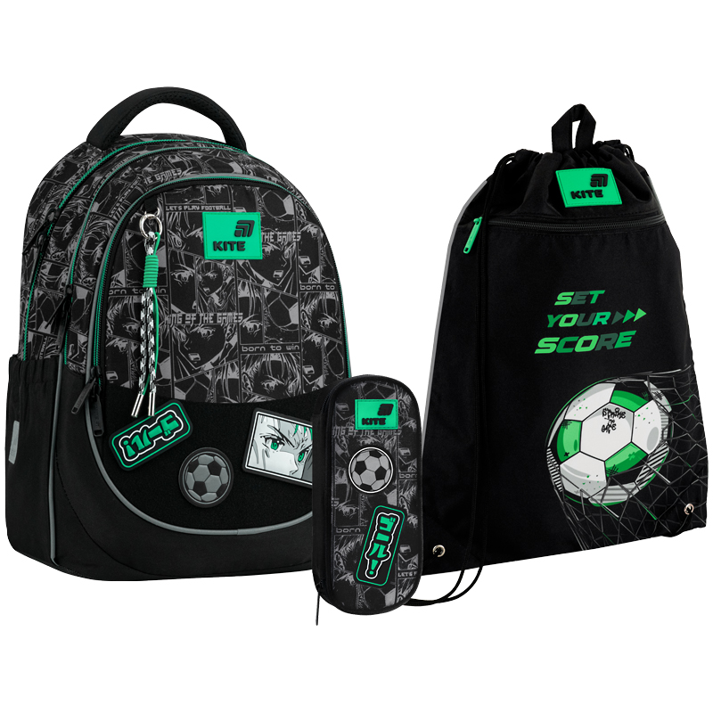 "Kite" set /SET_K26-700M-5/ backpack + pencil case + shoe bag 700 Good Mood (1/6)