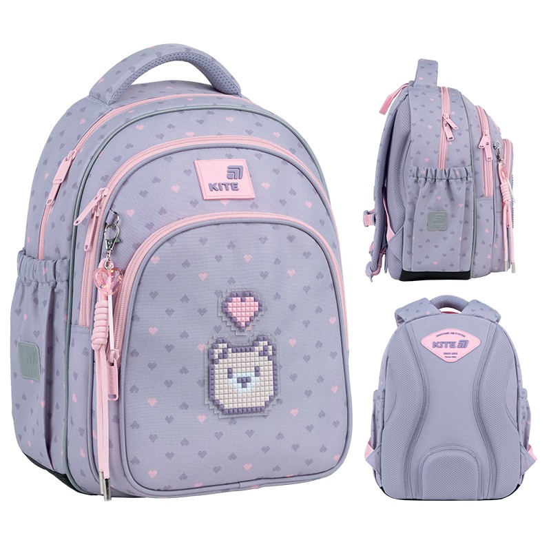 Backpack "Kite" /K26-763S-1/ Education 763S Pixel Love (1/6)