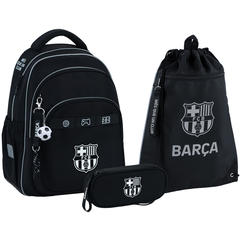 "Kite" set /SET_BC26-763M/ backpack + pencil case + shoe bag 763M FC Barcelona (1/6)
