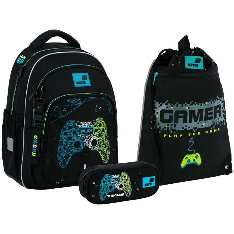 "Kite" set /SET_K26-763M-4/ backpack + pencil case + shoe bag 763M Next Level (1/6)