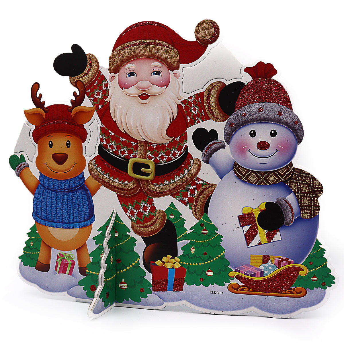 New Year's decorations "JO" /KT2209-1/ "Christmas" 36*29cm (1/12)