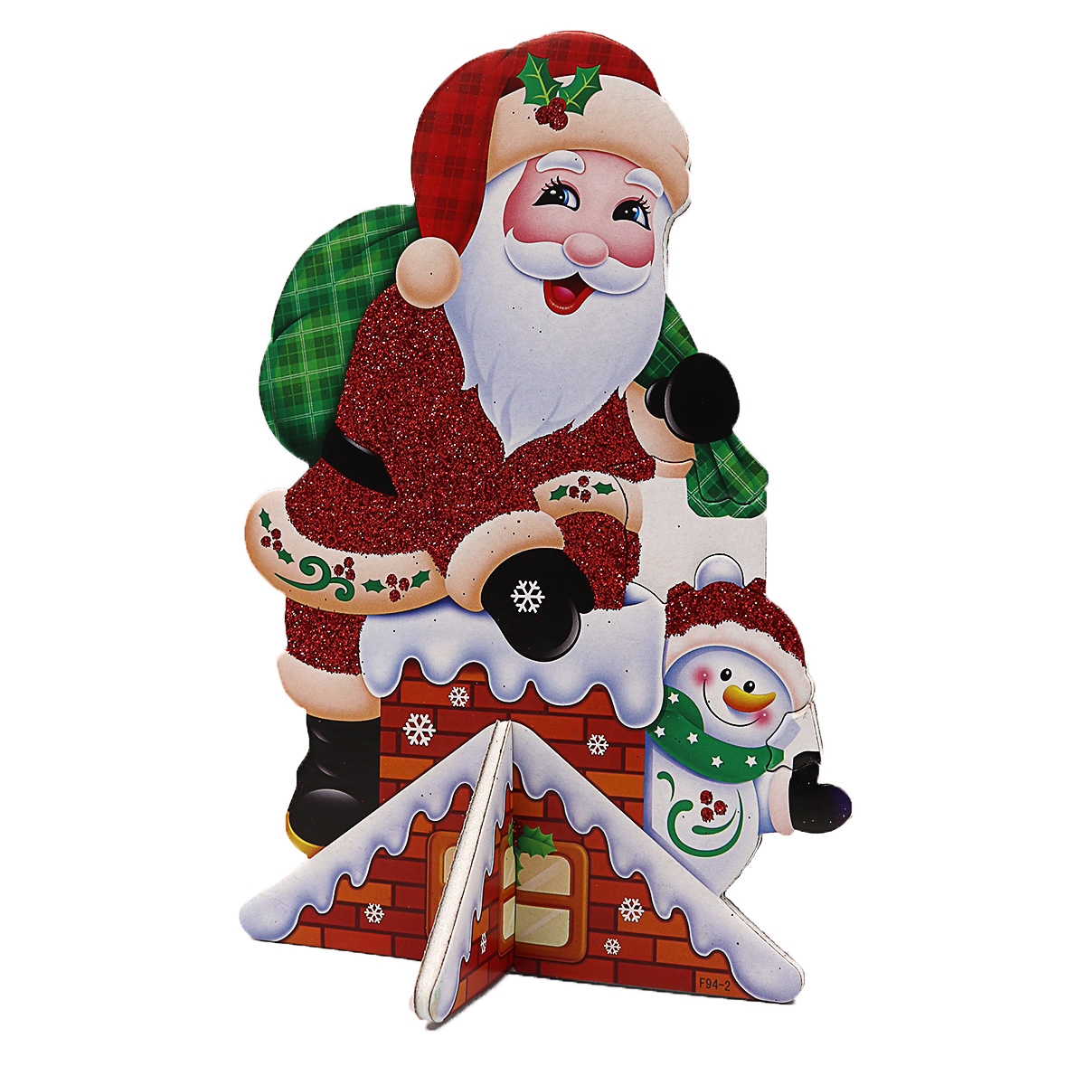 New Year decoration "JO" /DSCN9893/ "Santa on the roof" 20cm (1/10)