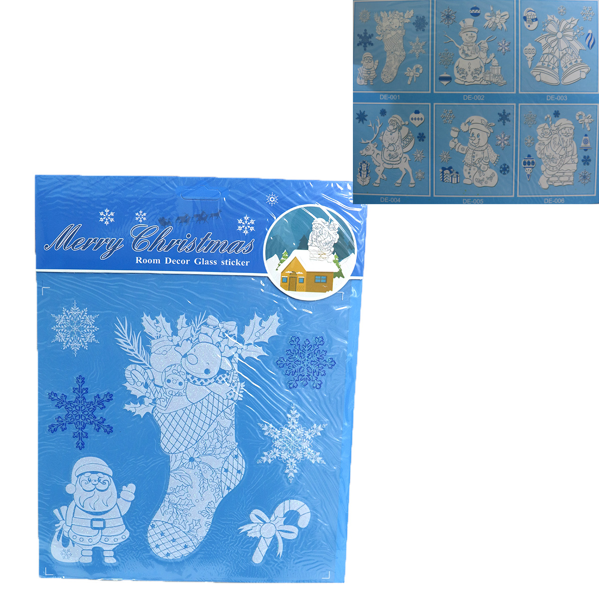 Наклейки для вікон "JO" /DSCN0681/ "Новий рік" 22*27см (1/12)