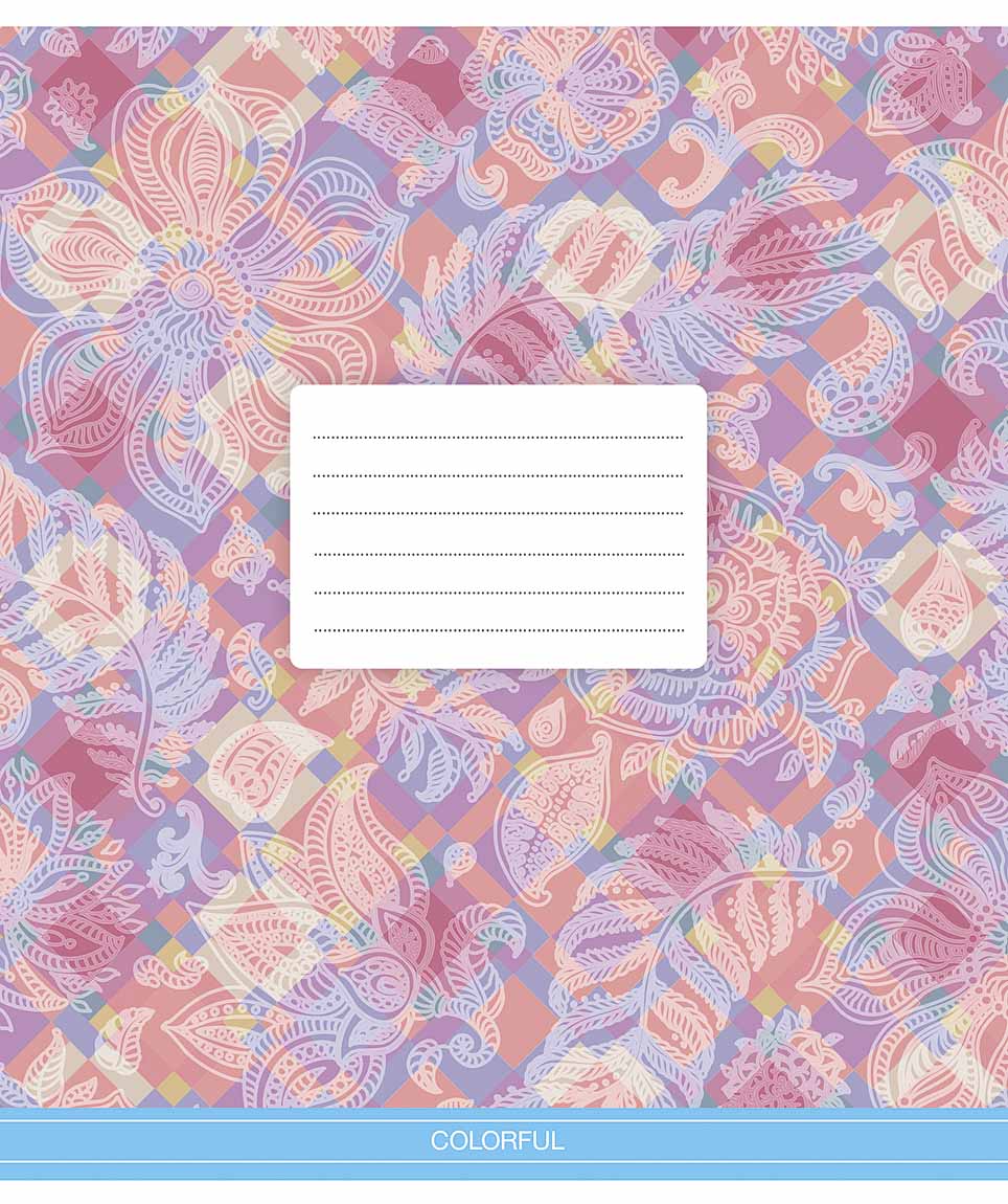 Student's notebook "Schoolboy" 18 sheets == /3386L/ "Solor mania" VD varnish (girl) (25/250)