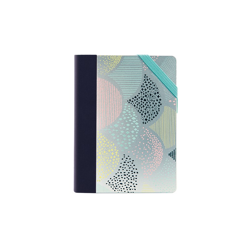 Notebook "MILAN"/57064SL3/, 13.6*10*1.6cm, in drop., 208 sheets + pocket, layer. obcl., silver (1/7)