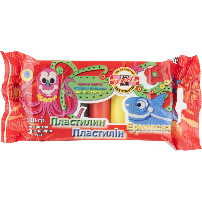 Plasticine "Koh-i-Noor" 5 pcs. 100g P/E pack. (30)