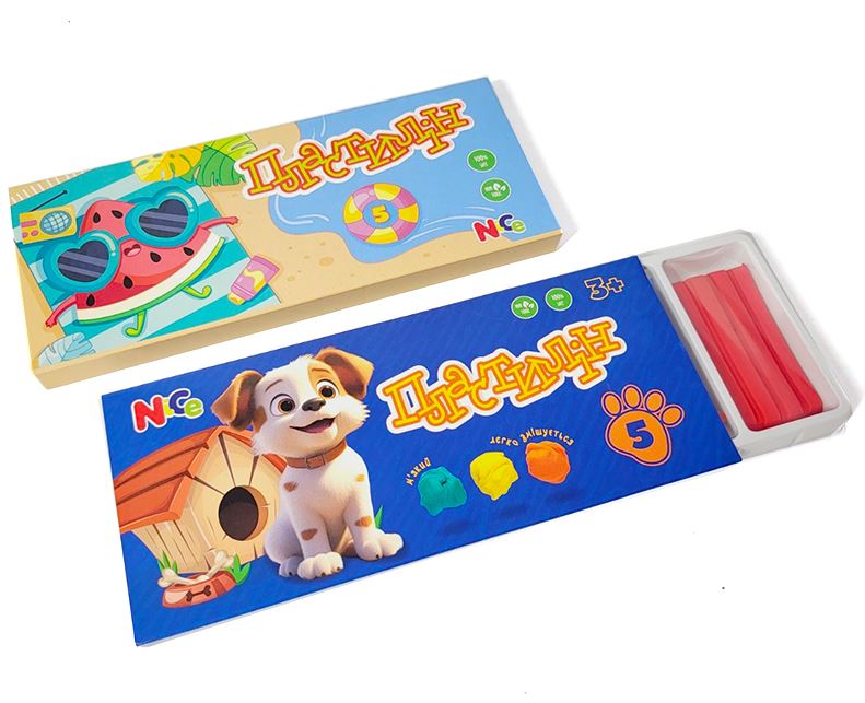 Plasticine "Nice" 5 pcs. 100g /832490/ (1/12/144)