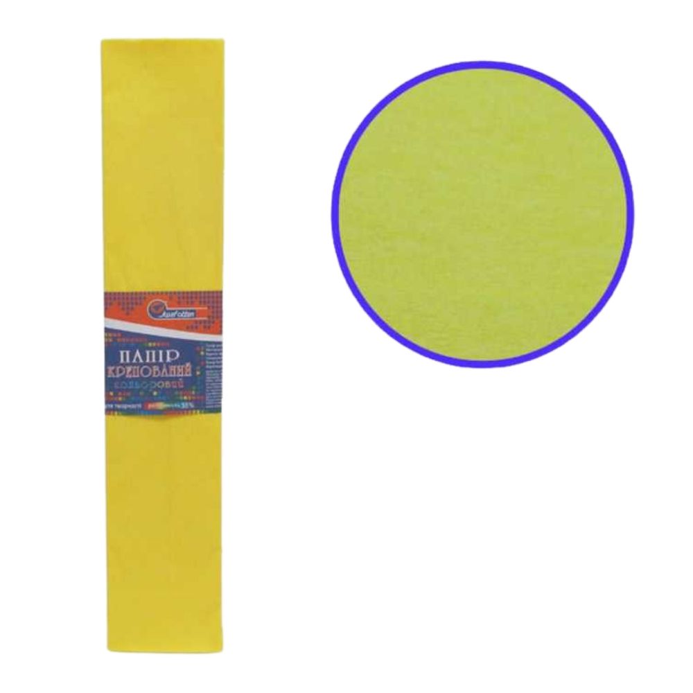 Corrugated paper 110%, 50g/m2 JO /KRH110-80706 / 50*200cm, "Dark yellow" (10/200)