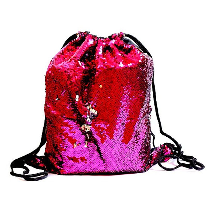 Bag with sequins "WB" /13628/ nylon pink/silver.. 42*34cm.  (1/10)