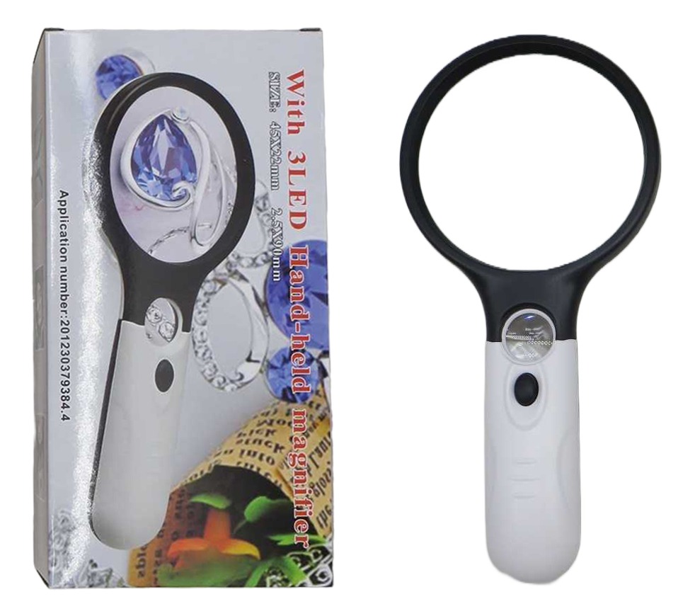 Magnifier /6903-AB/ with illumination 3*95mm (1/10)