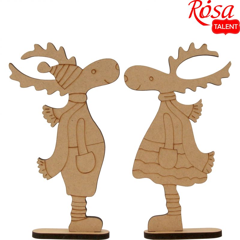Blank "Rosa Talent" /547/ on a stand "Winter deer" 2 pcs., MDF